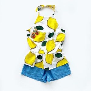 Sugar+Lips Lemon Halter Top